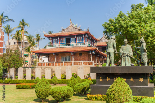 Old mansion Proventia and statue in the center of Tainan photo