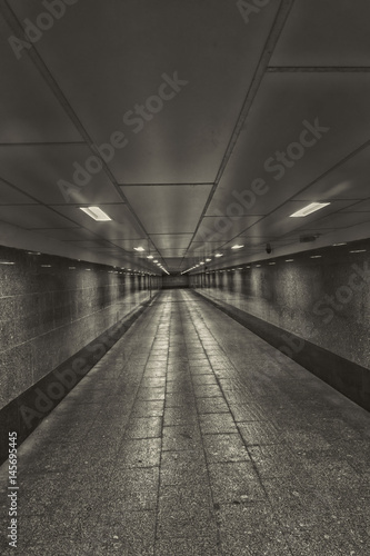 Empty crosswalk underground