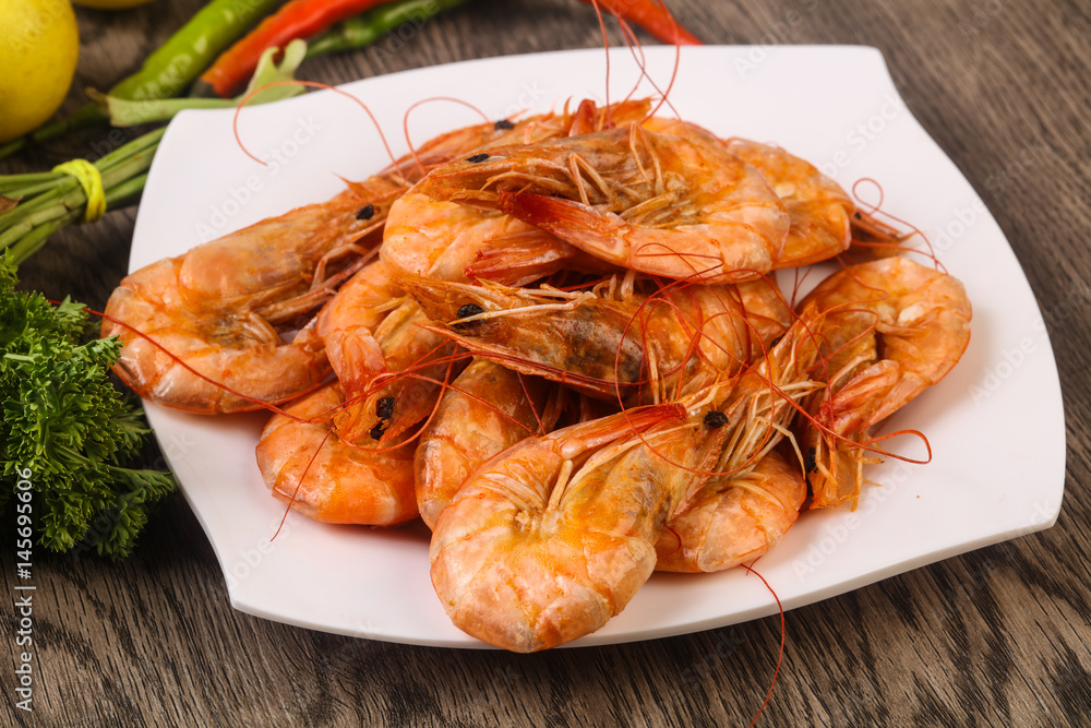 Boiled prawns Boiled prawns