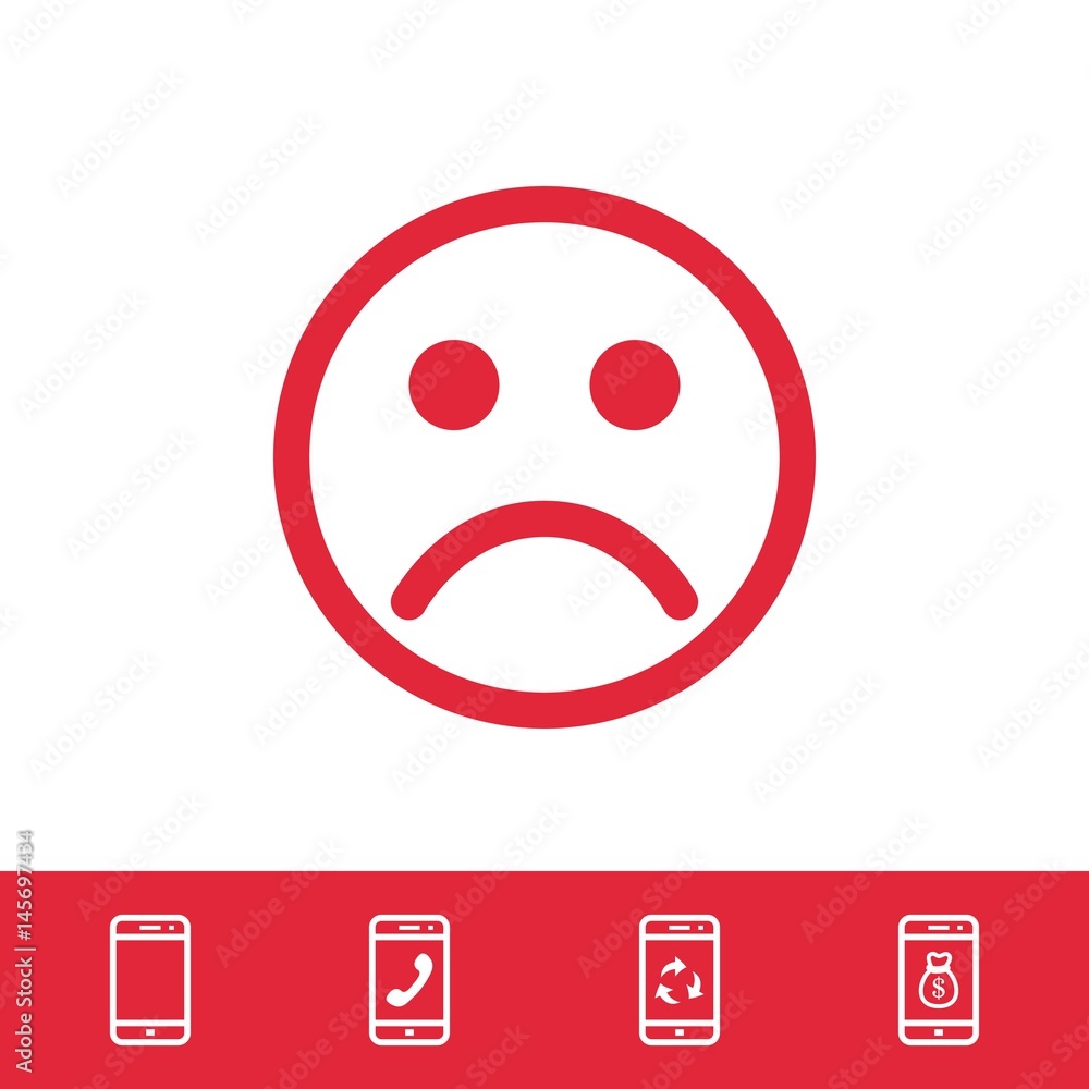 Fototapeta premium Smile icon stock vector illustration flat design