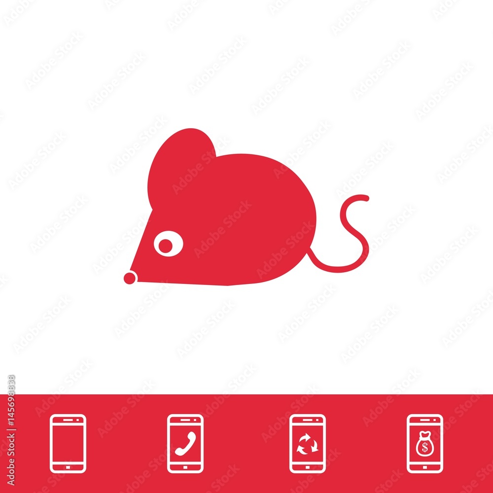 mouse icon stock vector illustration flat design mouse icon stock vector illustration flat design