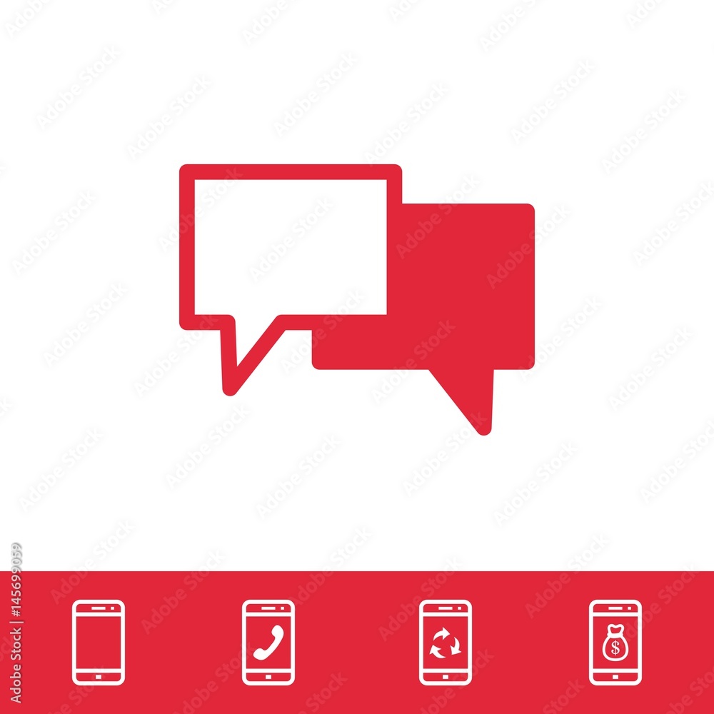 Speech Bubbles Icon. Chat pictogram icon stock vector illustration Speech Bubbles Icon. Chat pictogram icon stock vector illustration