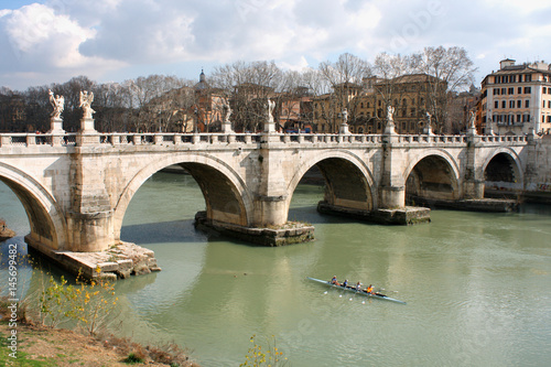Bridge of Angles, Tiber river in Vatican, Rome, Italy © Miroslav110