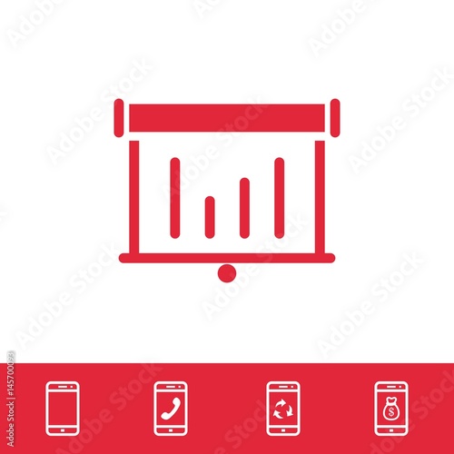 lectern with microphone icon stock vector illustration flat design