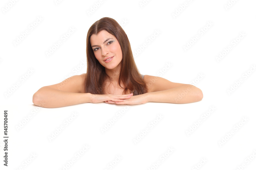 Portrait of beautiful young smiling woman Portrait of beautiful young smiling woman