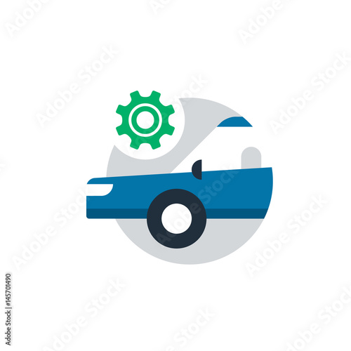 Auto car repair services, diagnostic concept, insurance policy, mechanic works