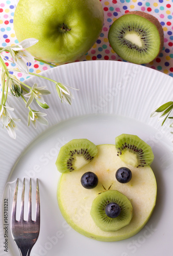 creative and fun  fruit dessert for child