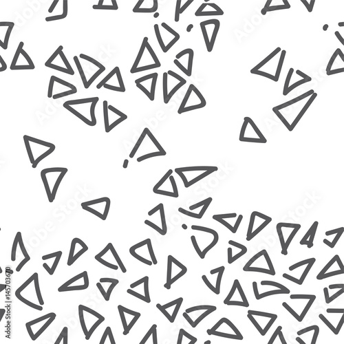 Vector Seamless pattern of monochrome geometric . Seamless textures
