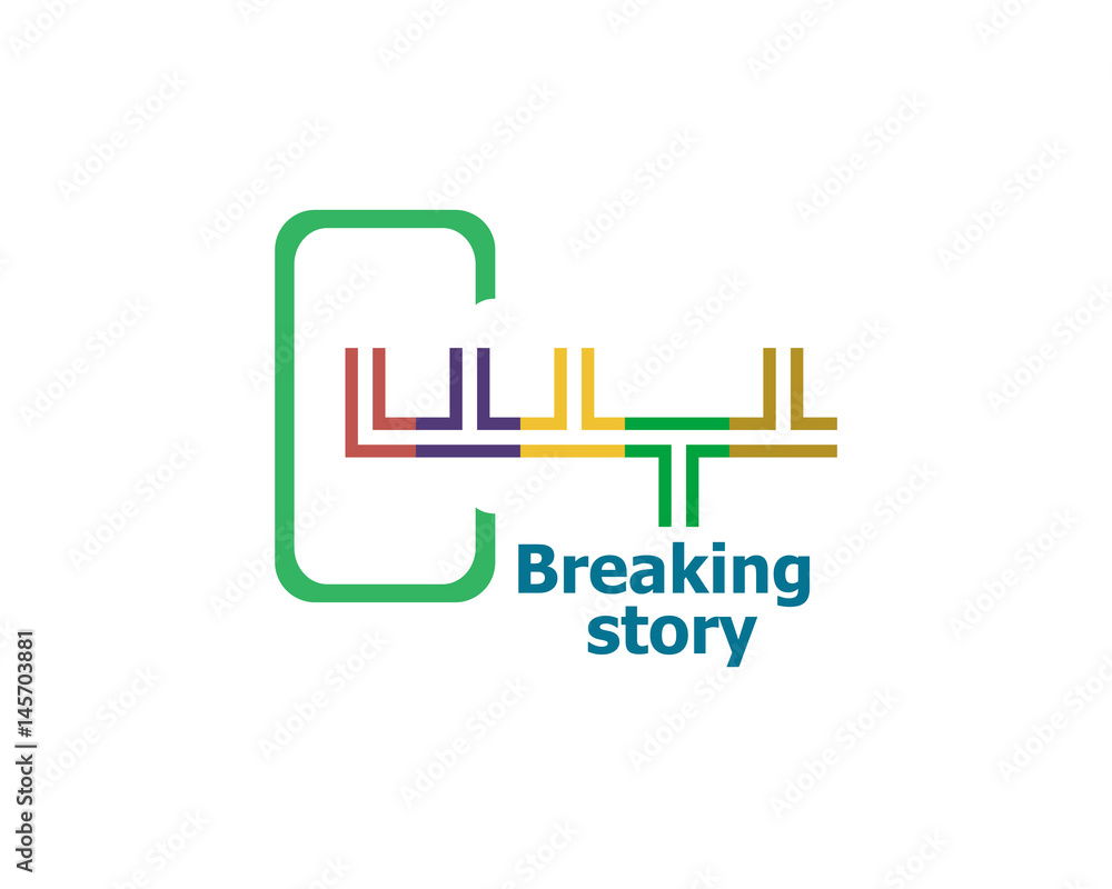breaking story. Flat designed for graphic and web design breaking story. Flat designed for graphic and web design