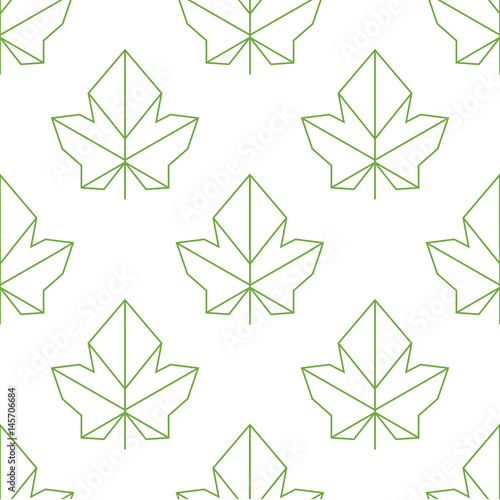 Stylized leaf ivy pattern. Vector illustration, leaf background pattern
