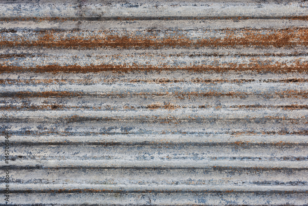 High resolution Rusty corrugated iron texture background