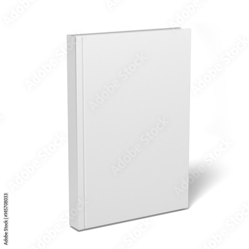 Front magazine book template perspective view on grey background with soft shadows. 3d render illustration.