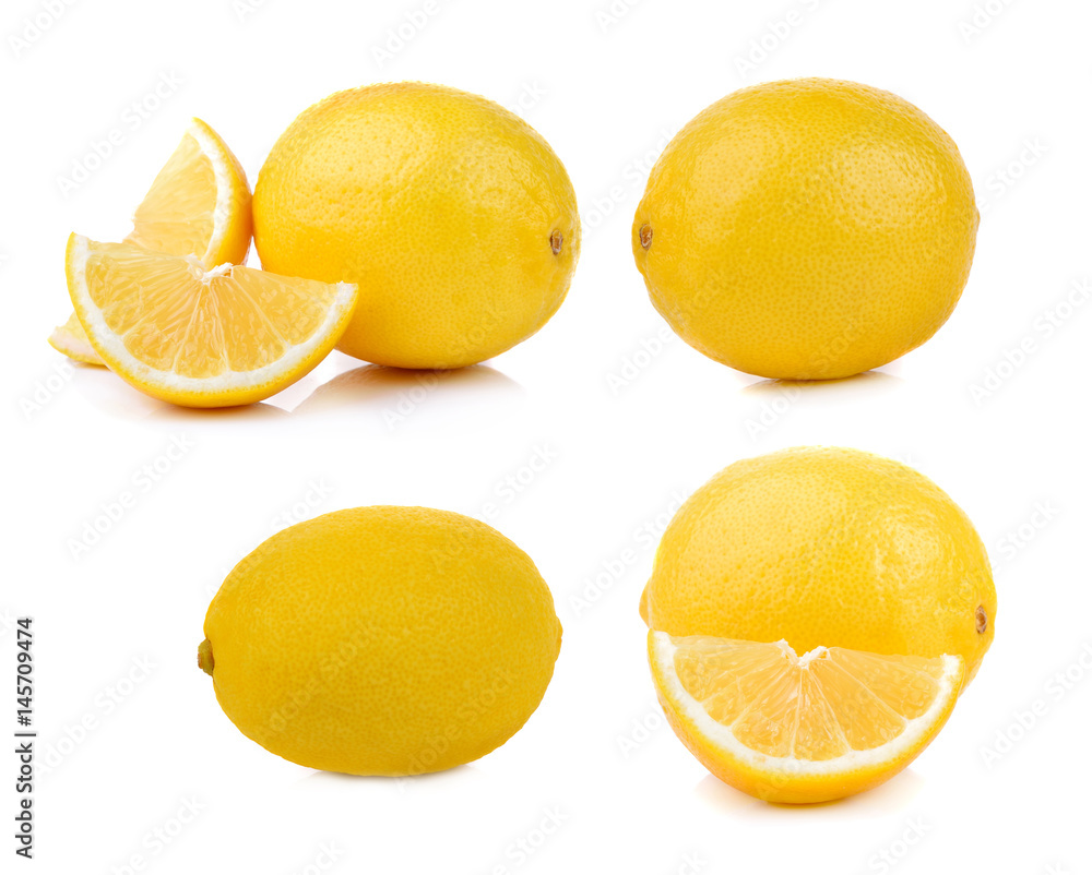 fresh  lemon isolated on white background