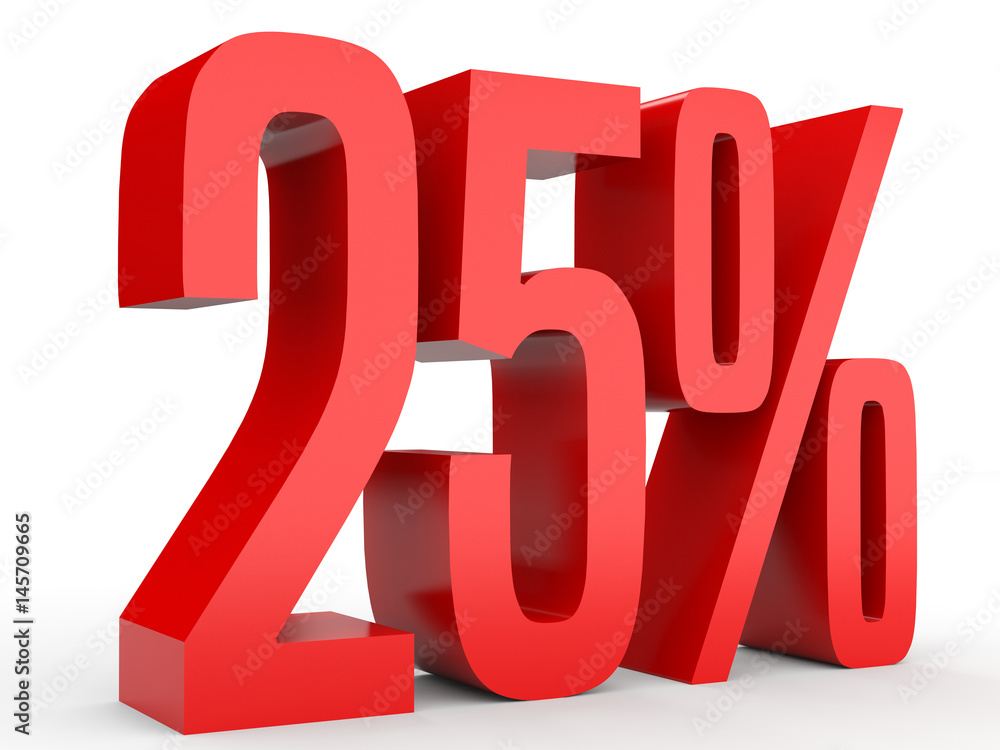 Twenty five percent off. Discount 25 %. Twenty five percent off. Discount 25 %.