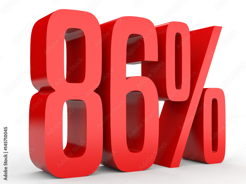 Eighty six percent off. Discount 86 %. Eighty six percent off. Discount 86 %.