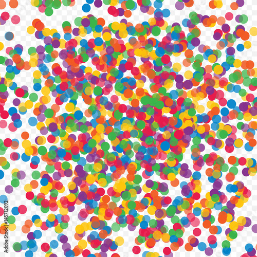 Colorful flying scattered elements of decoration of the celebration. Abstract background with falling confetti