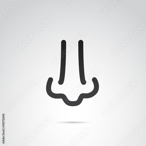 Nose vector icon.