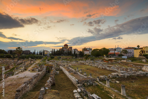 Archaeological site of Kerameikos on the edge of the old town of Athens  Greece.   