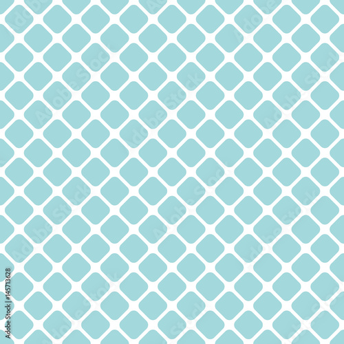 Retro Seamless Pattern Diagonal Rounded Squares Turquoise