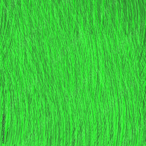 Green Strokes Drawn Background. Grass Careless Sketch.