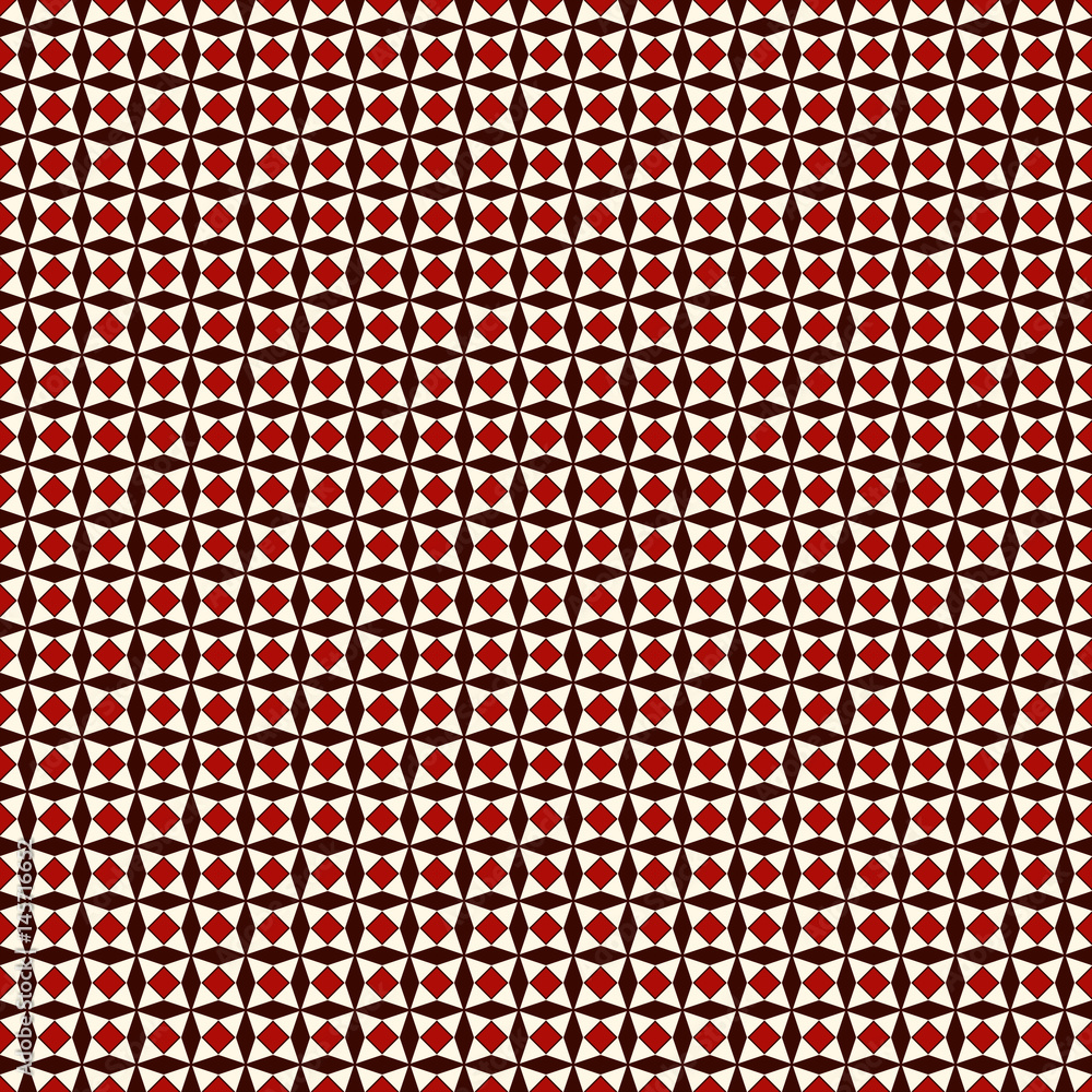 Red and white colors seamless pattern with stylized repeating stars. Simple geometric ornament. Modern stylish texture. Red and white colors seamless pattern with stylized repeating stars. Simple geometric ornament. Modern stylish texture.