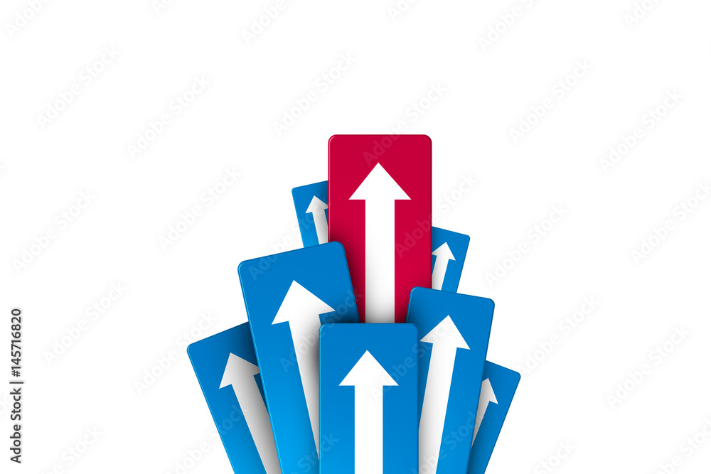 Red and Blue Arrow Red and Blue Arrow