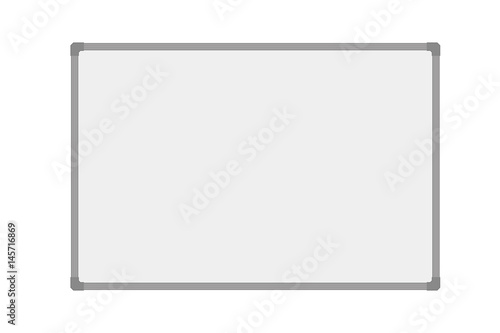 Vector realistic ilustration empty whiteboard isolated on white background