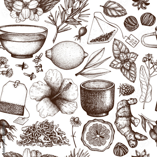 Vector tea background