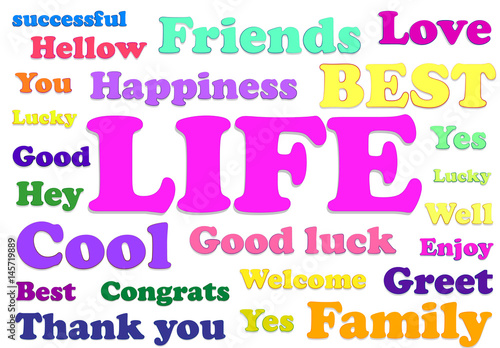 Colorful Set of words