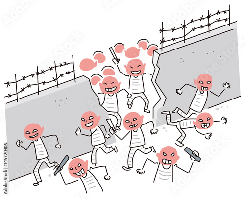 脱獄する囚人