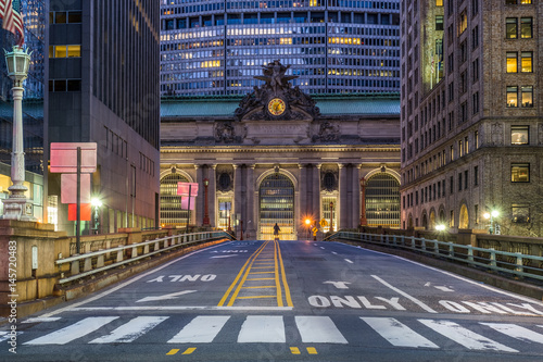 Grand Central Terminal in New York City at night photo