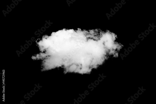 White cloud on black