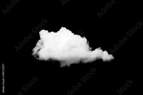 White cloud on black