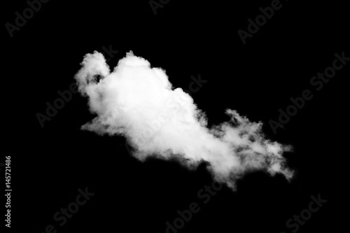 White cloud on black