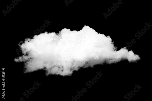 White cloud on black