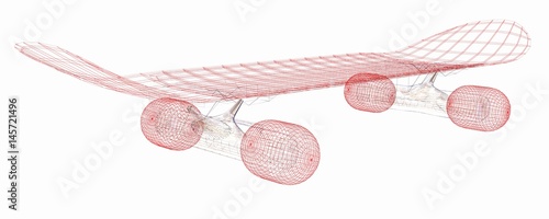 Skateboard. 3d illustration