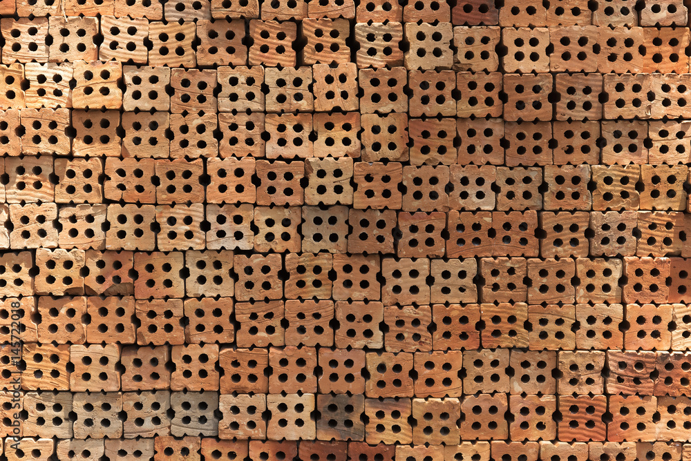 Construction bricks stacked background