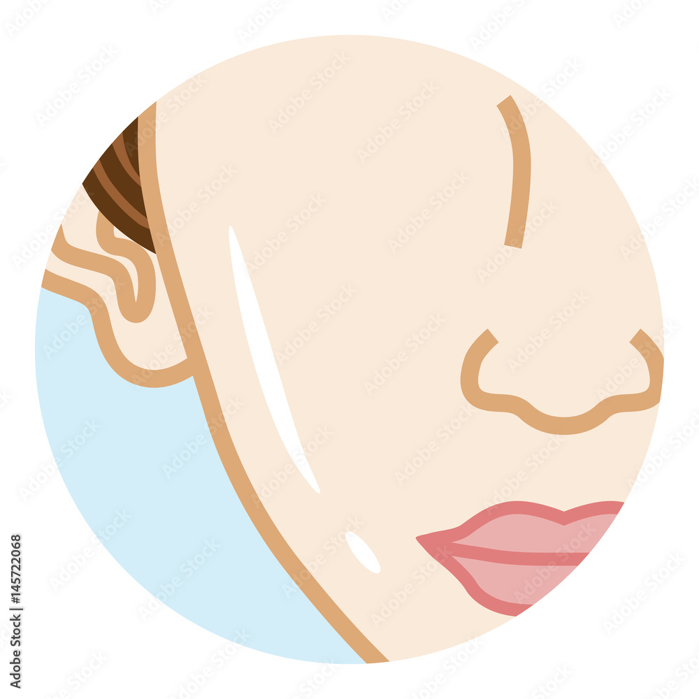 Cheek - Body Part 頬 ボディパーツ Stock Vector | Adobe Stock