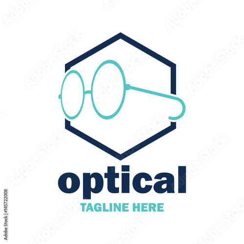 eye clinic / ophthalmic clinic / ophthalmology / optometrist icon with text space for your slogan / tagline, vector illustration