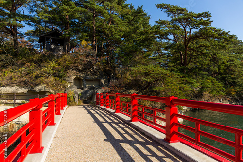 Red bridge in Matsushima photo