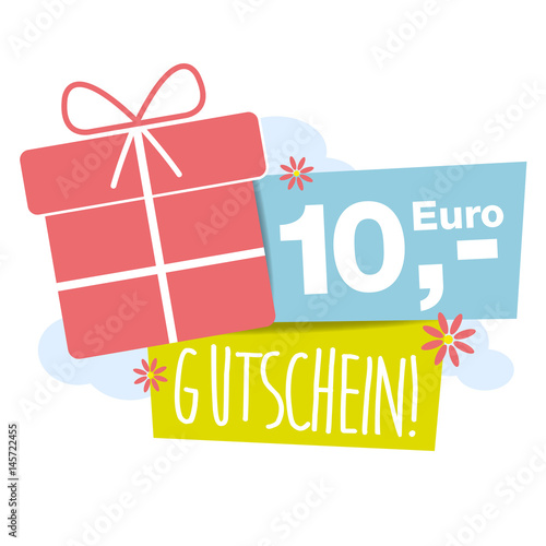 10,- Euro Gutschein! Button, Icon