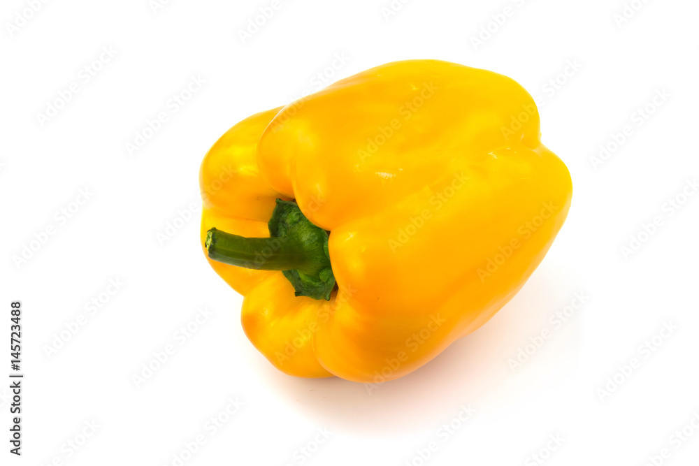 Fresh sweet yellow pepper isolated on white background Fresh sweet yellow pepper isolated on white background