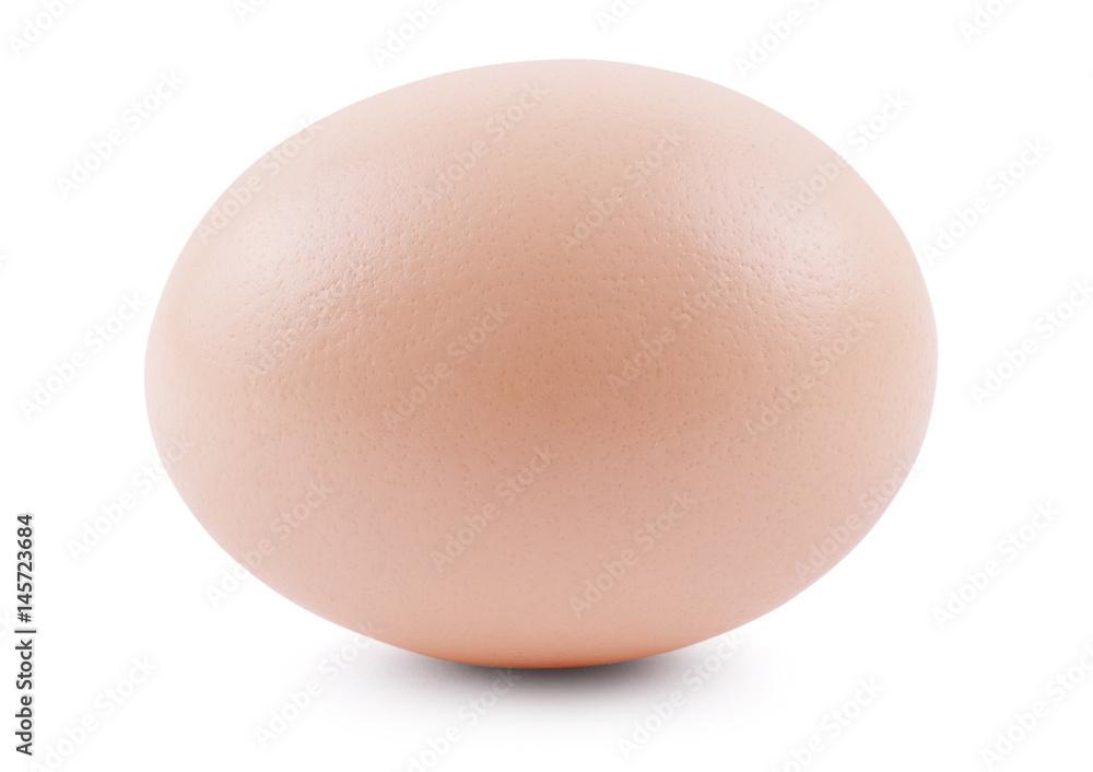 Single brown chicken egg isolated on white Single brown chicken egg isolated on white