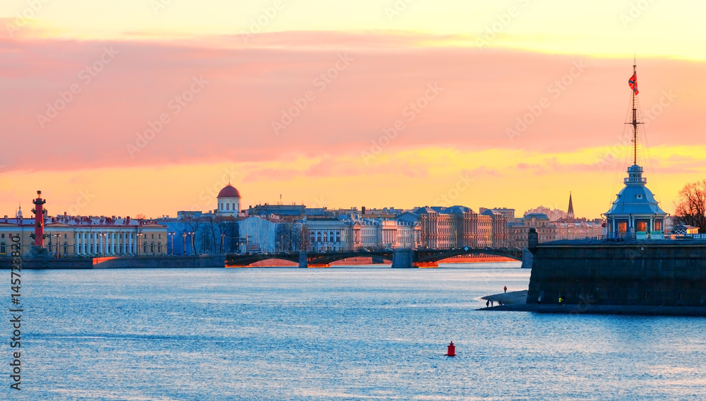 View of St. Petersburg during the white nights