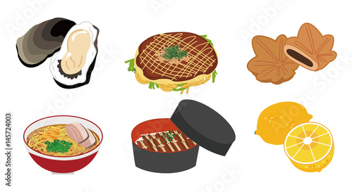 広島名物のイラスト