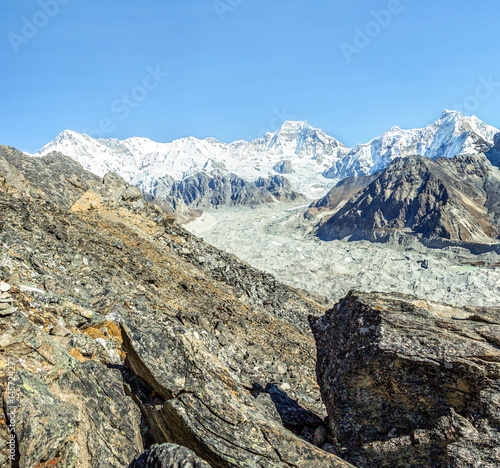 Panorama of the Gokeo region - Nepal, Himalayas photo