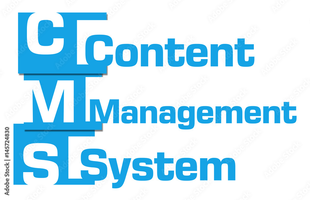 CMS - Content Management System Blue Abstract Stripes 