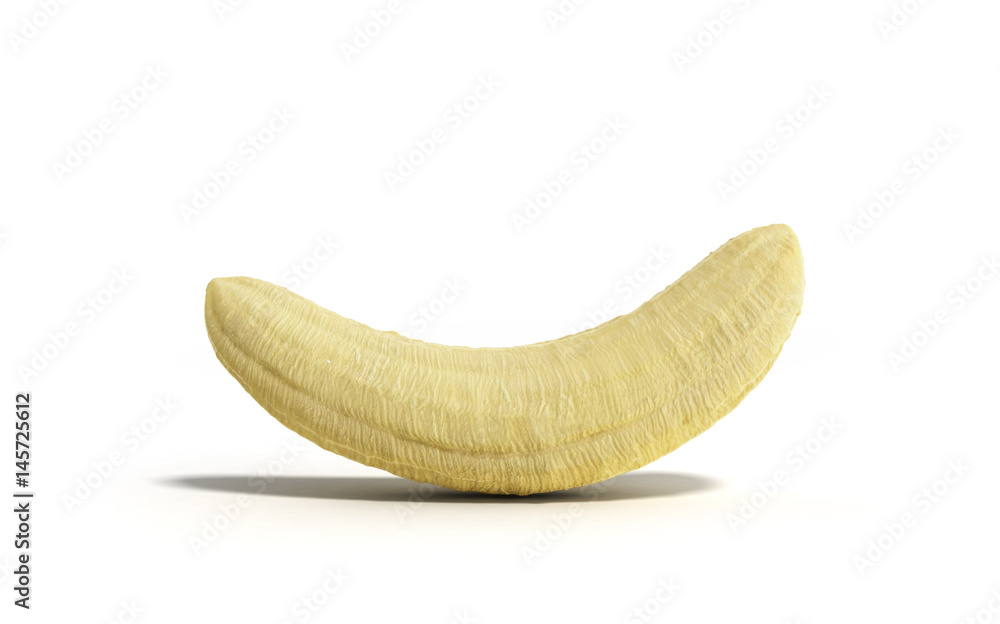 peeled Banana Open Banana 3d render isolated on a white background peeled Banana Open Banana 3d render isolated on a white background