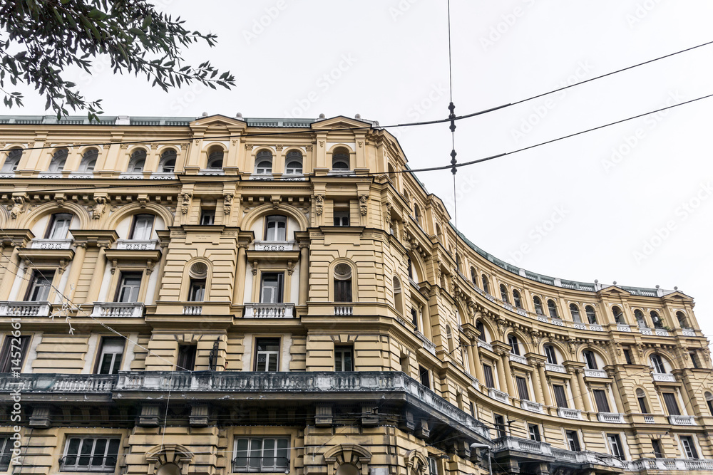 Obraz premium Street view of old town in Naples city, italy Europe