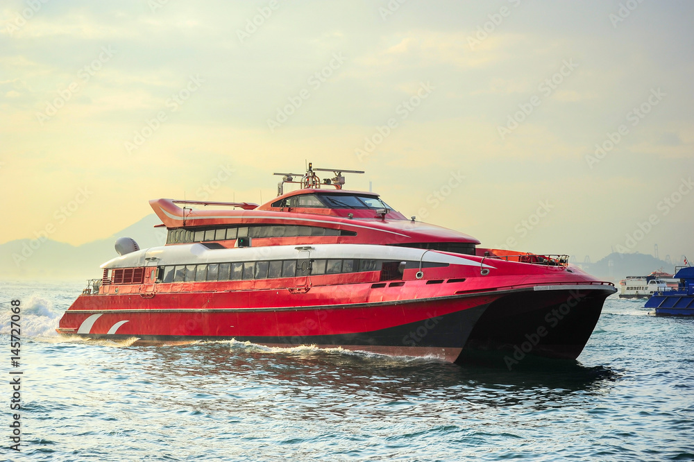Fototapeta premium Hong Kong Macao ferry boat